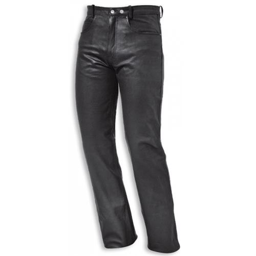 Held COOPER klasické kožené kalhoty černé nadrozměrné